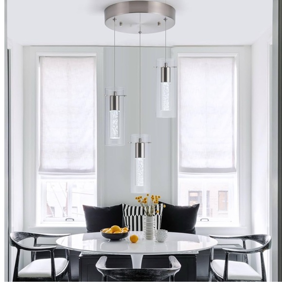 New Leadtek Pendant Ceiling 3 Cylinder LED Light Fixture - Picture 1 of 10